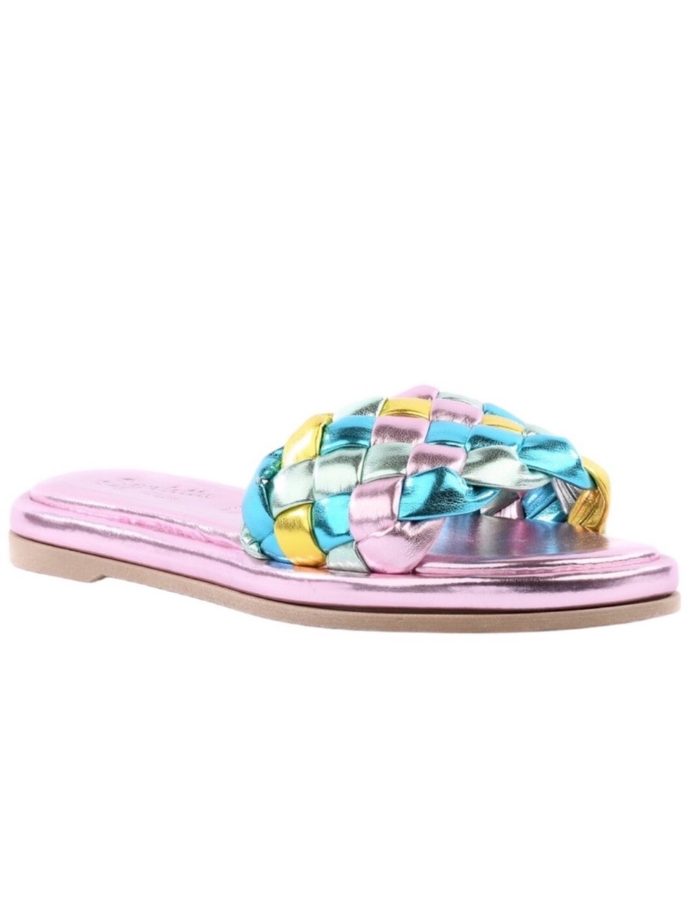 Seychelles Bellissima Metallic Pink, Blue Woven Scandal
